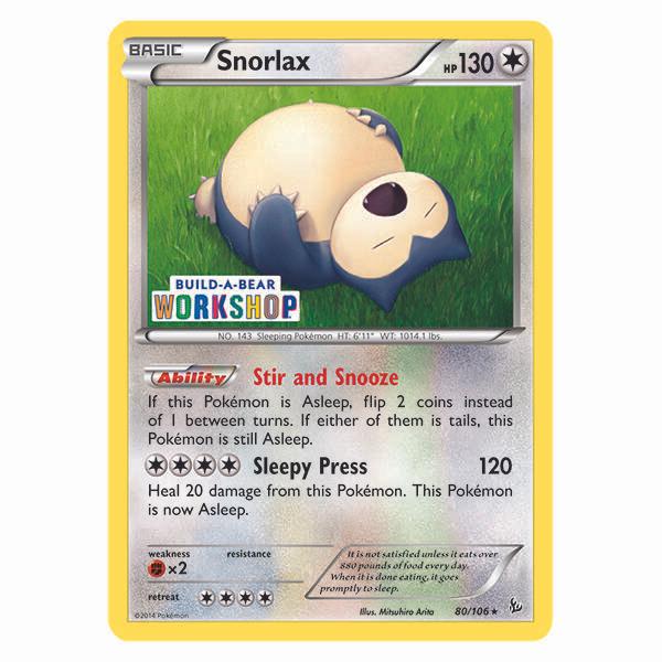 build a bear snorlax size