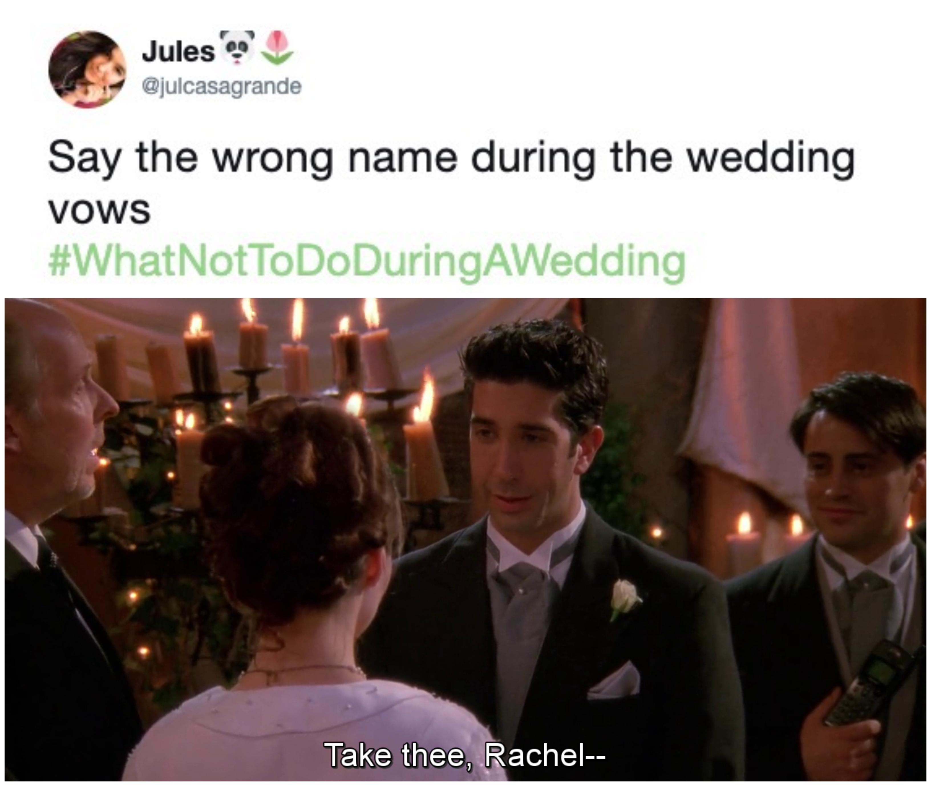 what not to do wedding