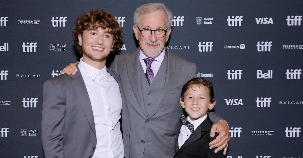 Gabriel LaBelle, Steven Spielberg and Mateo Zoryan Francis-DeFord