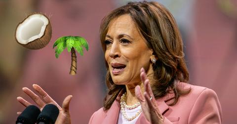 Kamala Harris coconut palm tree emojis