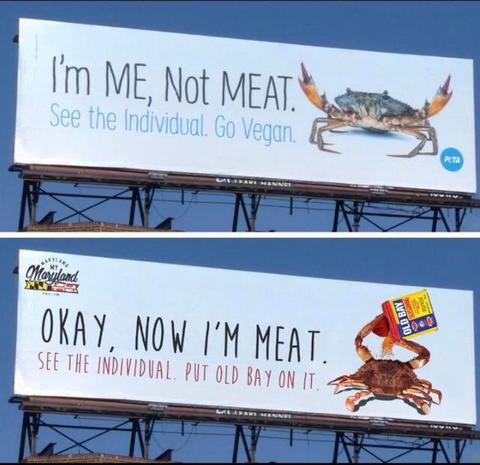 PETA and Seafood Restaurant Are Having a Dueling BIllboard Feud in ...