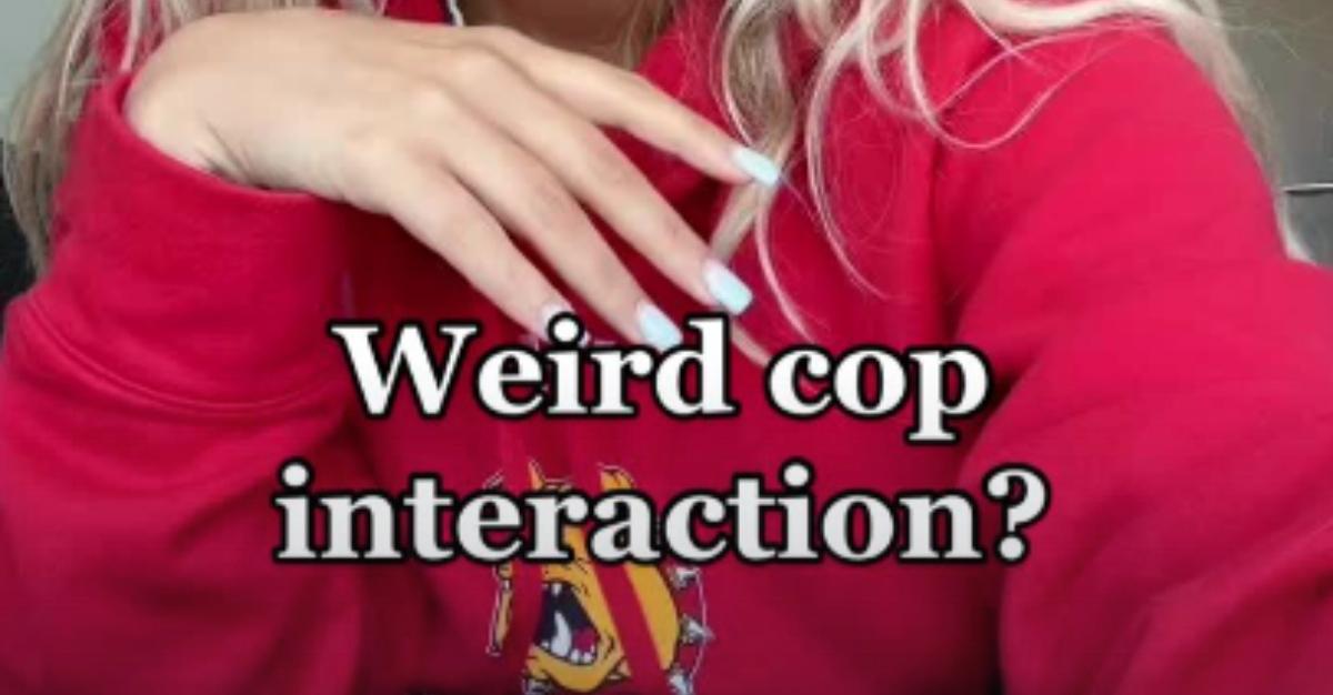 TikTok creator @alyssacardib shares creepy cop encounter story 