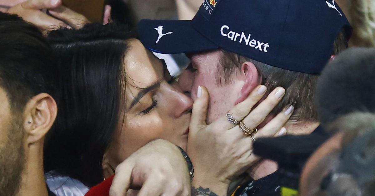 Max Verstappen and Kelly Piquet kissing