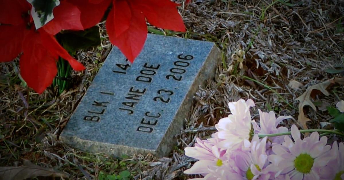 The final resting place of Lavender Doe, who was later identified as Dana Lynn Dodd