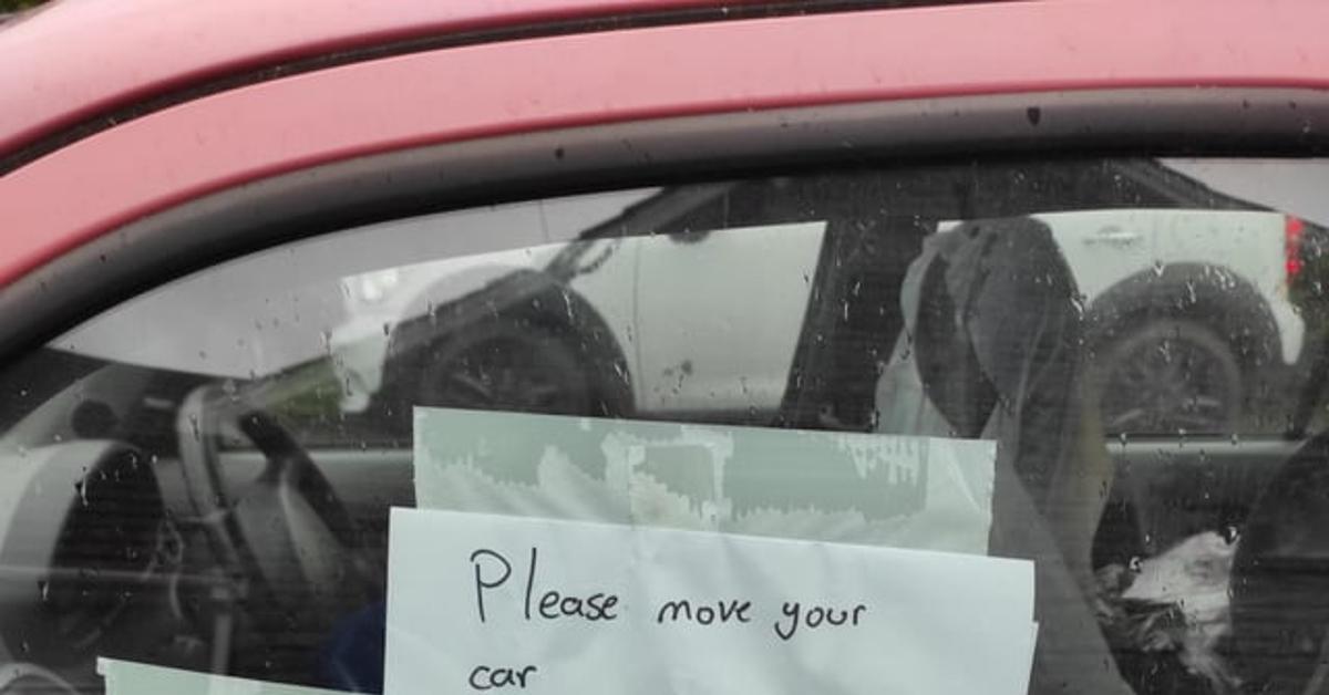 Car Owner Finds Passive Aggressive Letter on Vehicle to Move Car ...