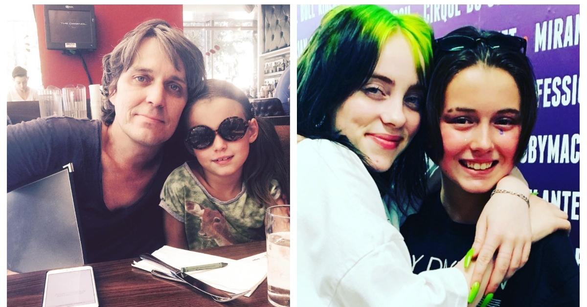 (L-R): Steven Drozd with his daughter Charlotte Drozd; Billie Eilish and Charlotte Drozd