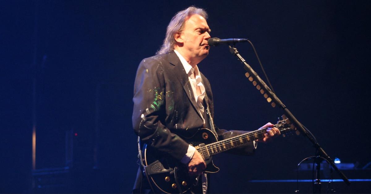 Neil Young performs in Milan, Italy.