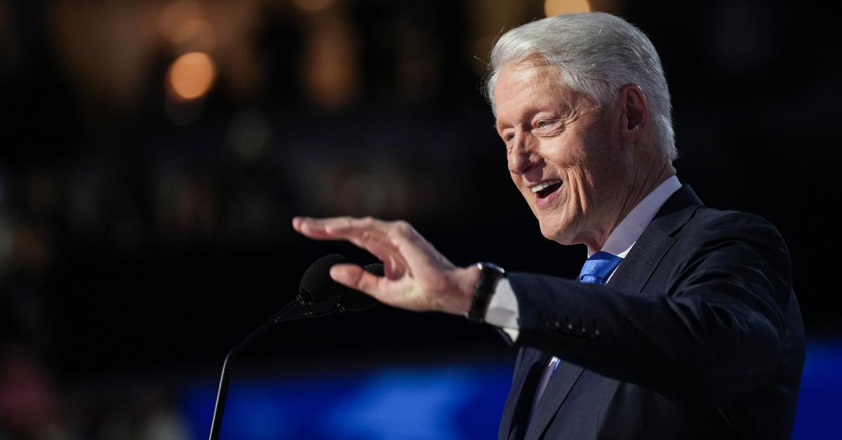 Bill Clinton speaks at the DNC on Aug. 21, 2024.