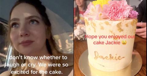 Bride shares story about wedding cake mixup