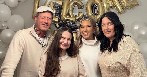 Gypsy with her dad, Rod, step-mom Kristy, and stepsister Mia upon her release