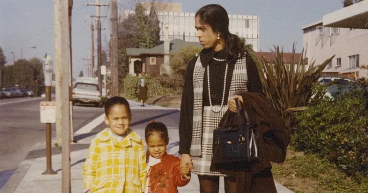 Shyamala Gopalan with her two daughters, Maya and Kamala Harris. 