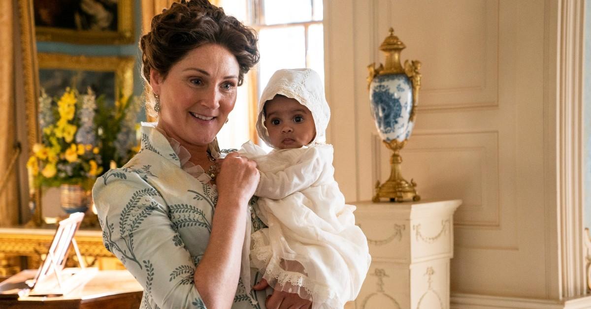 Lady Violet Bridgerton with grandson Augie in 'Bridgerton'