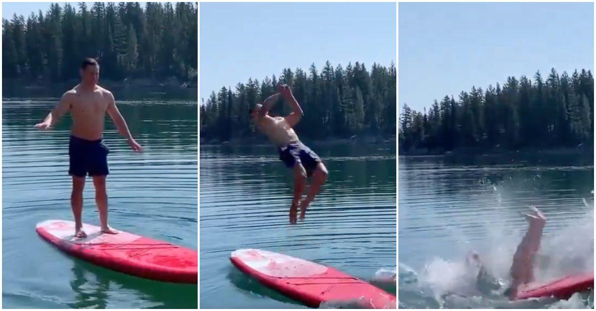 A Sora video of someone doing a flip on a surf board.