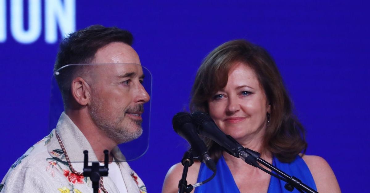 David Furnish and Anne Aslett during the first “Midsummer Party” to raise funds for the Elton John Aids Foundation 