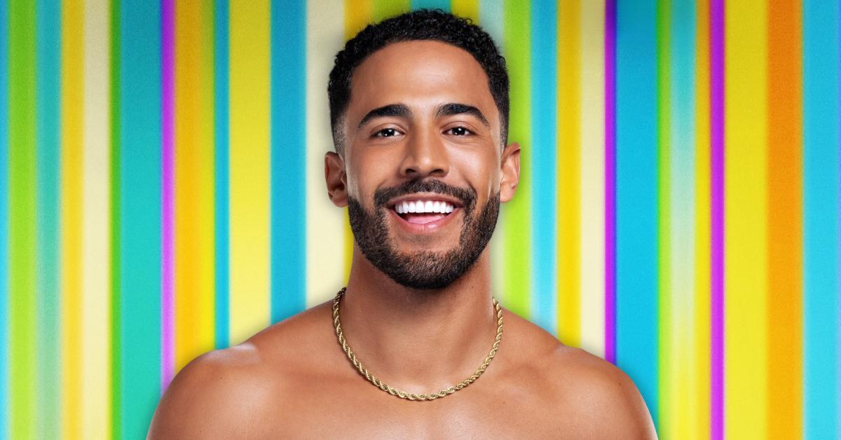 Kendall Washington poses shirtless for his official 'Love Island USA' Season 6 portrait.