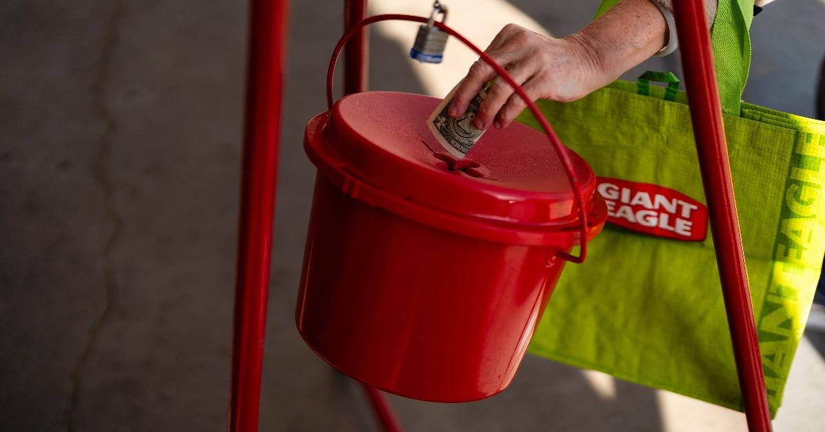 Salvation Army donation bucket