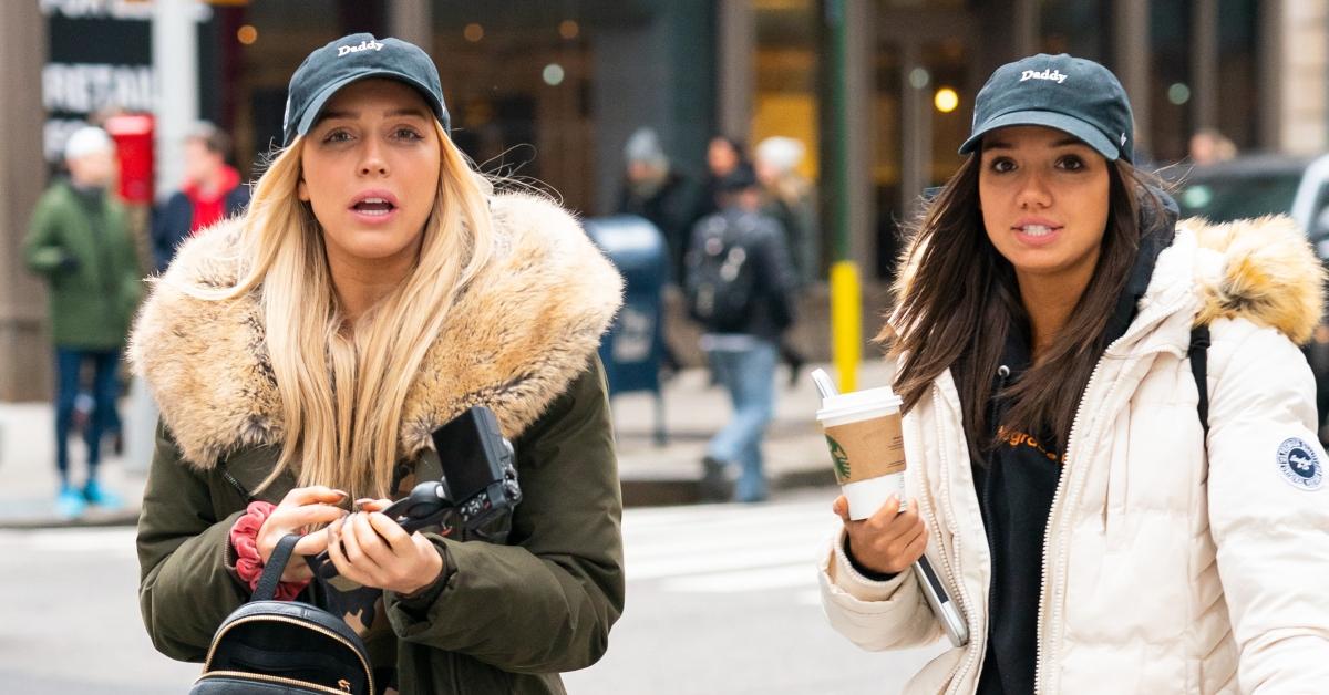 Alexandra Cooper (L) and Sofia Franklyn are seen in the Flatiron District on January 29, 2019 in New York City. (Photo by Gotham/GC Images)