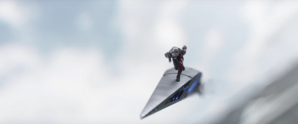 Ant-Man riding the scatter arrow