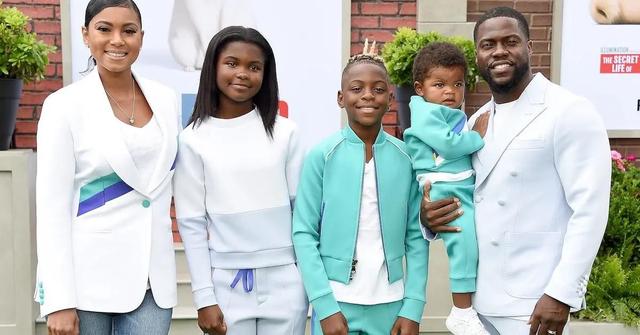 Kevin Hart with his children – Heaven, Hendrix, Kenzo, and Kaori