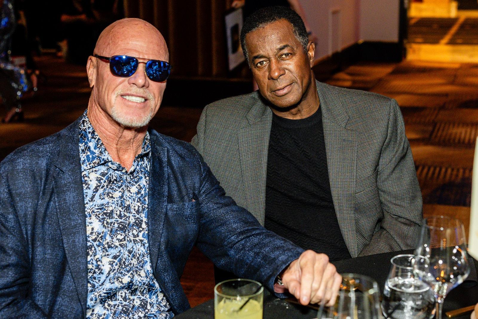 former x super bowl champs jim mcmahon dwight hicks baller dreams celebrity charity poker circa las vegas