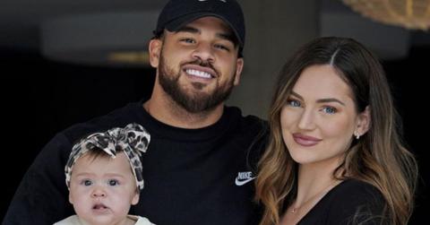 Cory Wharton and his girlfriend Taylor Selfridge and their baby Mila.