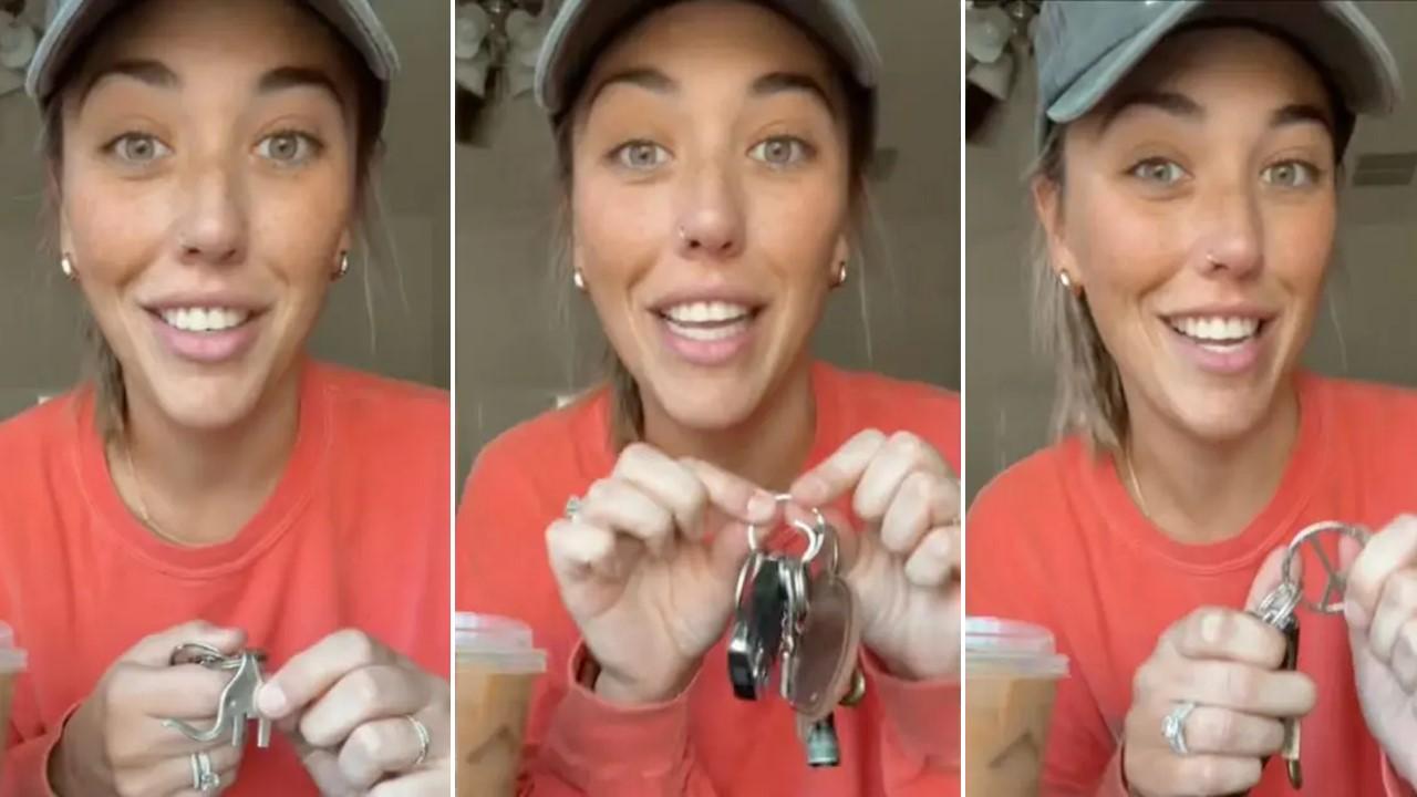 A woman describes how her husband left her keys and favorite keychain on the car roof