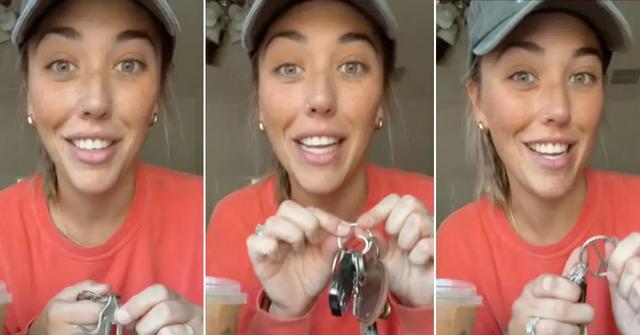 A woman describes how her husband left her keys and favorite keychain on the car roof