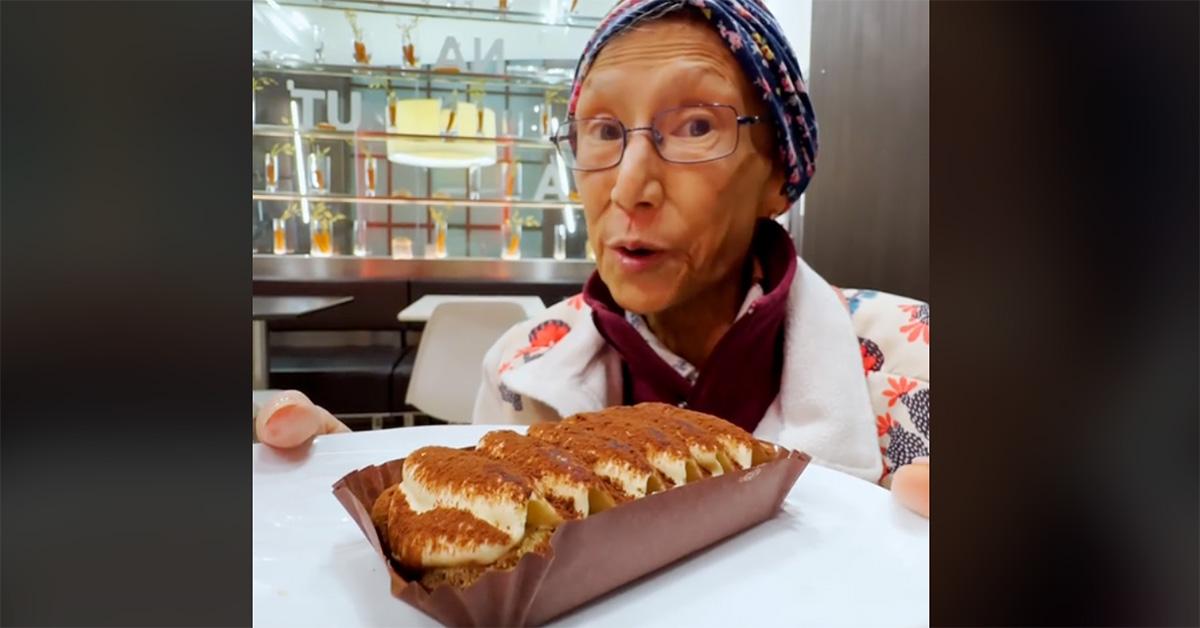 Lynn Yamada Davis at a McDonald's in Rome. 