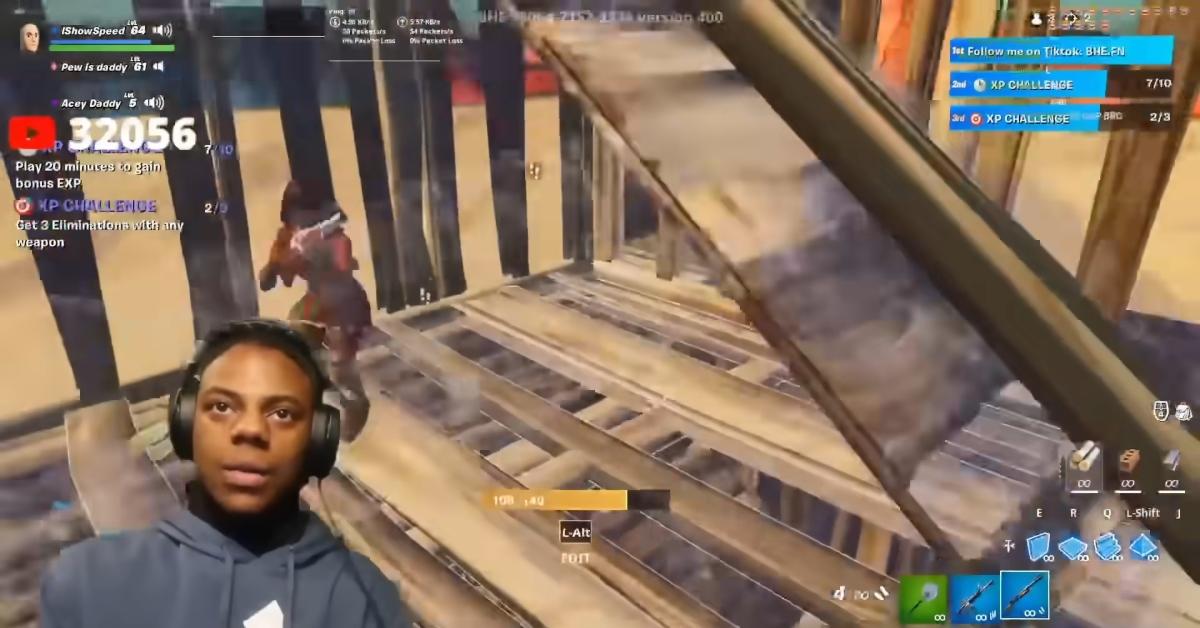 "my mom is kinda homeless" meme on iShowSpeed's live stream with Acey