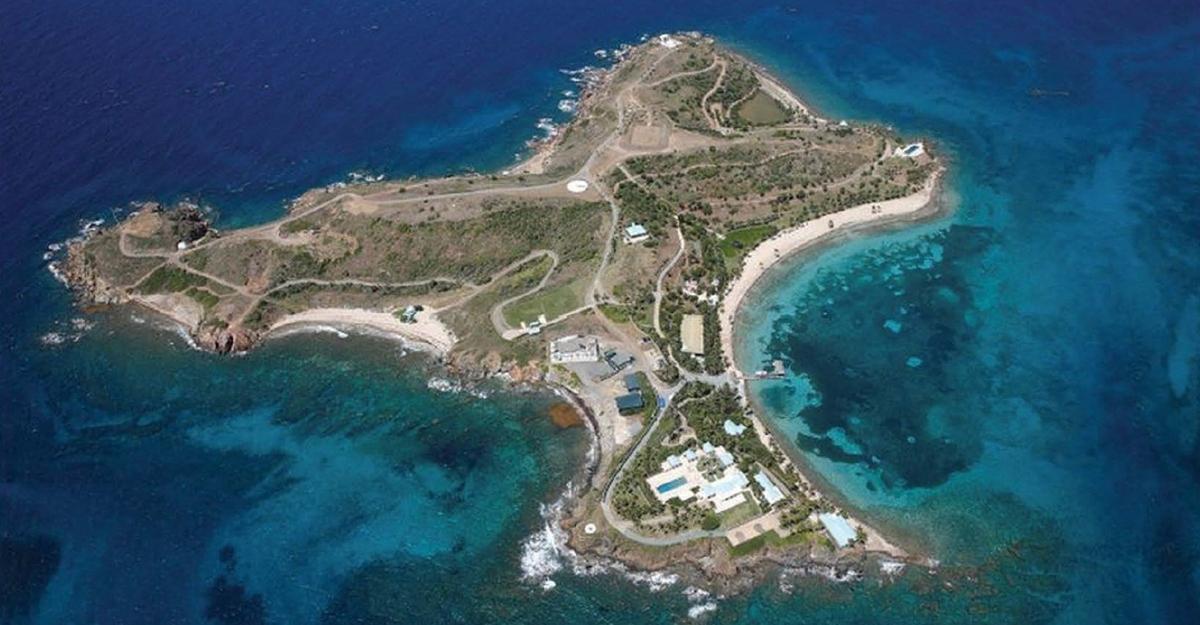 Little St. James, or Epstein Island, viewed from a drone.