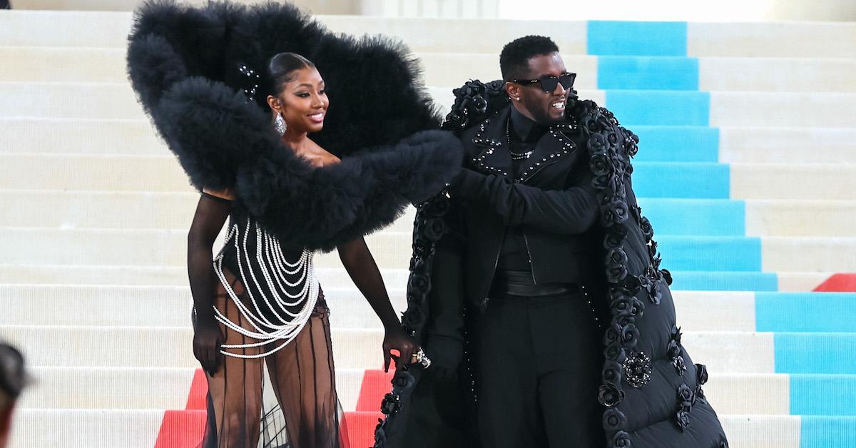 Yung Miami and Sean 'Diddy' Combs are seen attending The 2023 Met Gala Celebrating 'Karl Lagerfeld: A Line Of Beauty' at The Metropolitan Museum of Art on May 1, 2023 in New York City