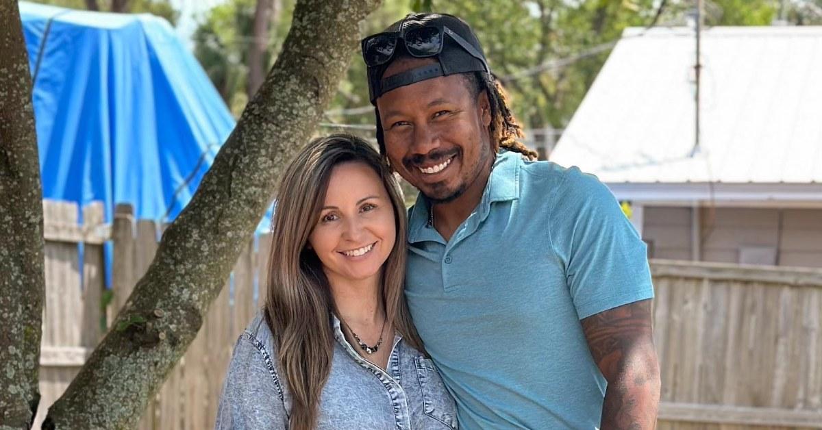 Terrance Gore with his wife Britney.