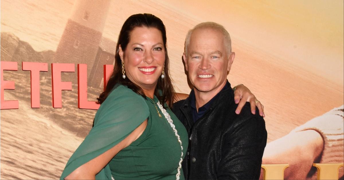Neal McDonough and his wife at the Los Angeles premiere of "Slumberland".