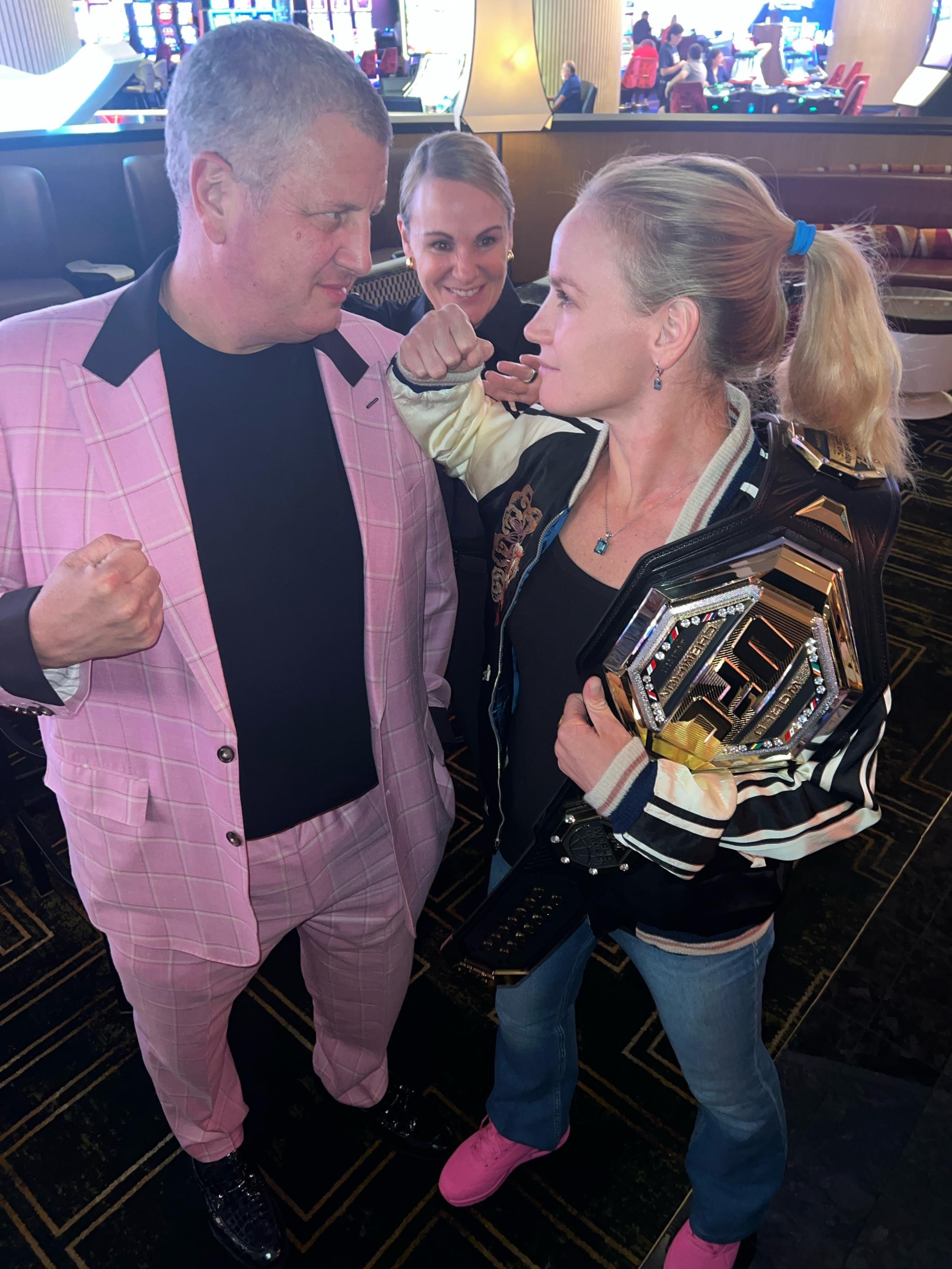 ufc champion valentina shevchenko circa las vegas owner derek stevens wife nicole