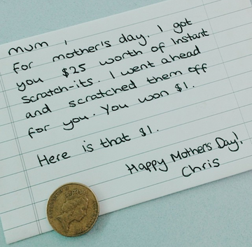 Mother's Day note