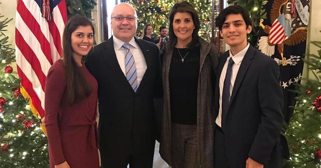 Nikki Haley with her husband and kids