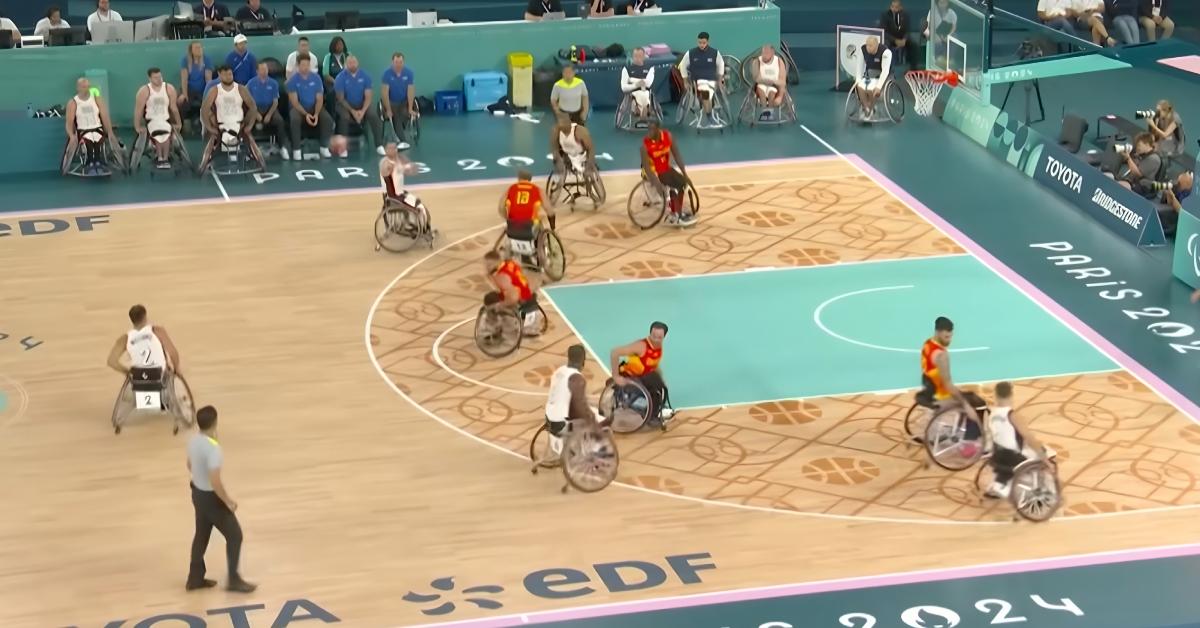 U.S. men's wheelchair basketball team defeats Spain on Aug. 29, 2024.