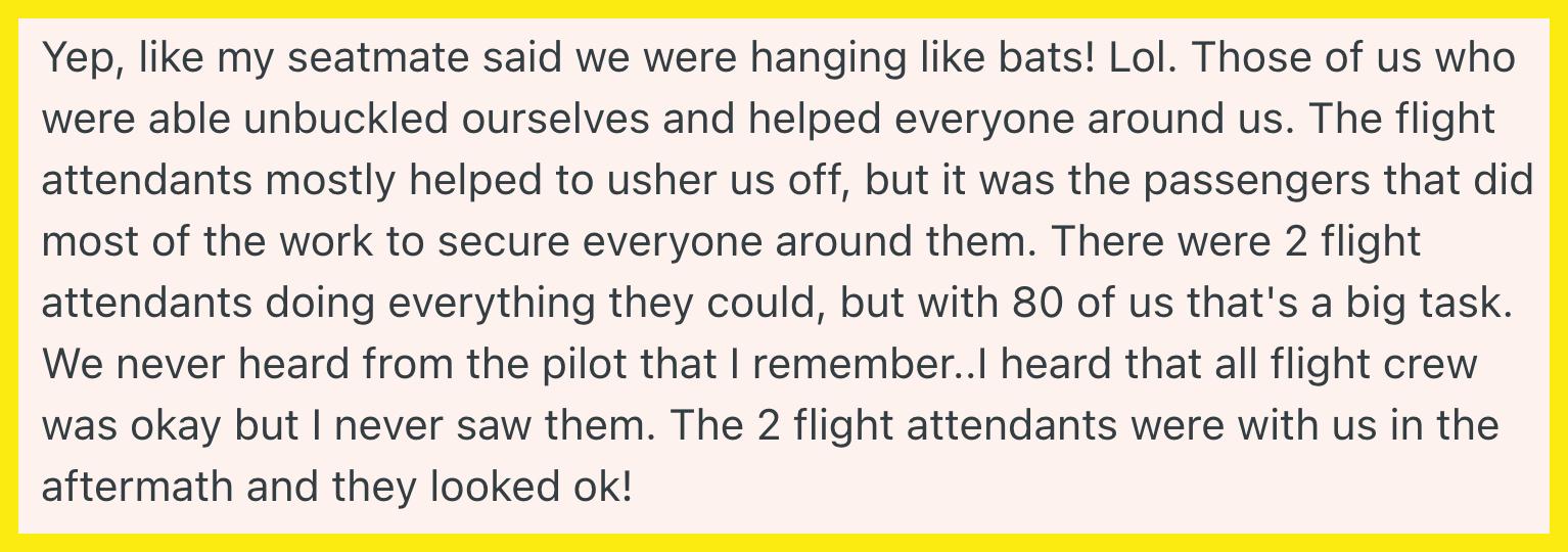 A passenger who survived the Delta plane crash does an AMA on Reddit.