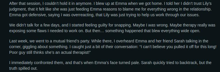fake couples therapist
