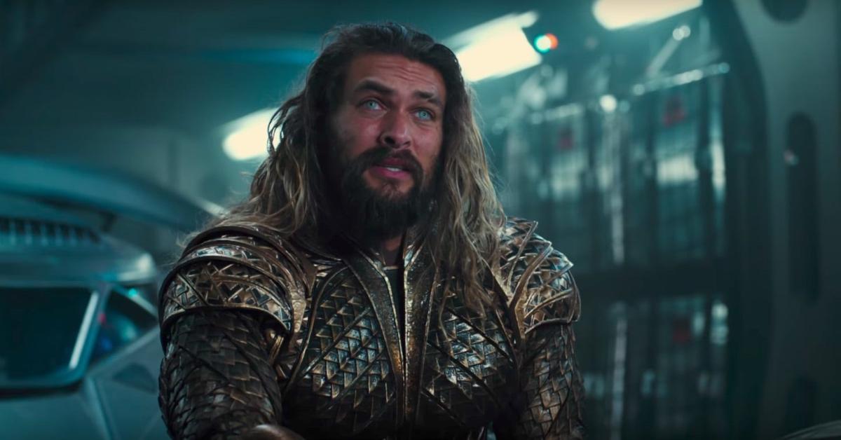 Jason Momoa dans le rôle d'Aquaman dans 