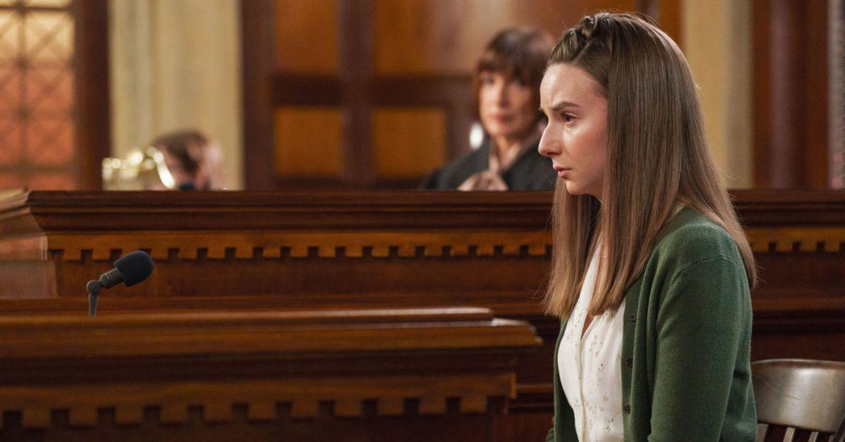 Lily Cosgrove takes the stand to testify on 'Law & Order'