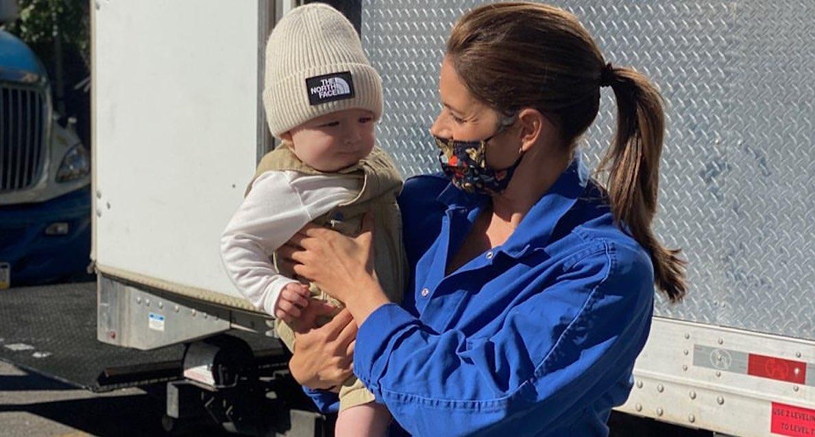 Missy Peregrym with son Otis