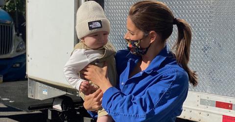 Missy Peregrym with son Otis