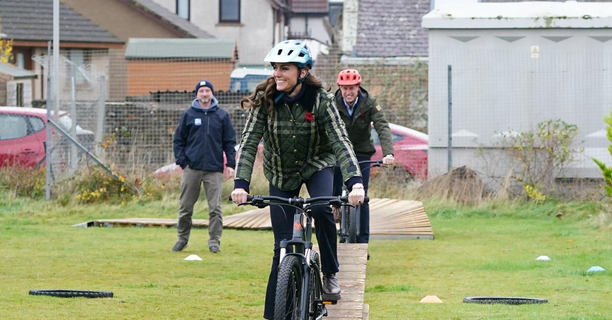 Kate Middleton and Prince William bike while visiting Scotland