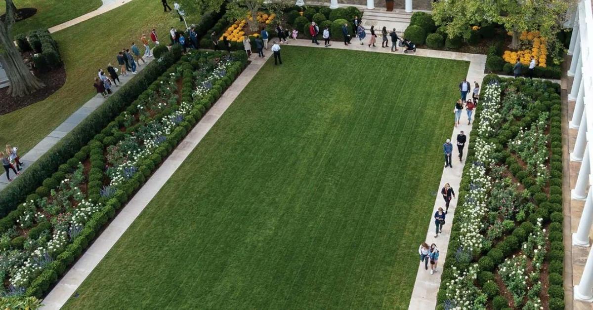 White House Rose Garden before renovations