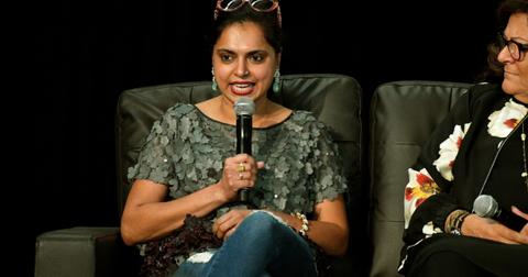 maneet chauhan speaks during the Food Network & Cooking Channel New York City Wine & Food Festival