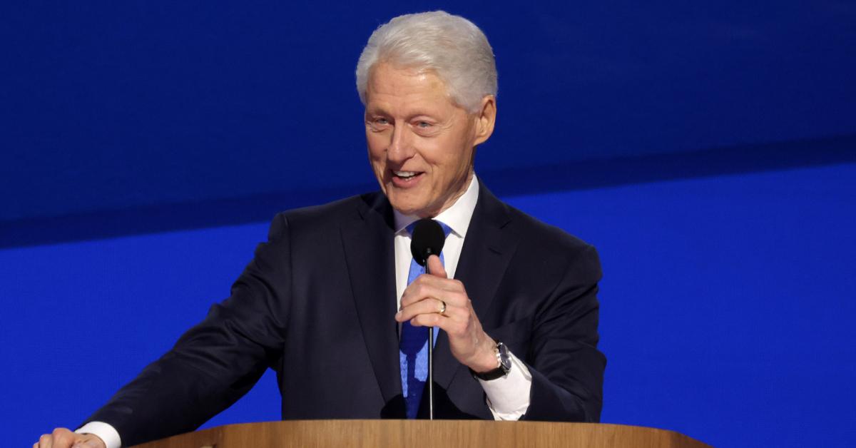 Bill Clinton speaks at the DNC on Aug. 21, 2024.