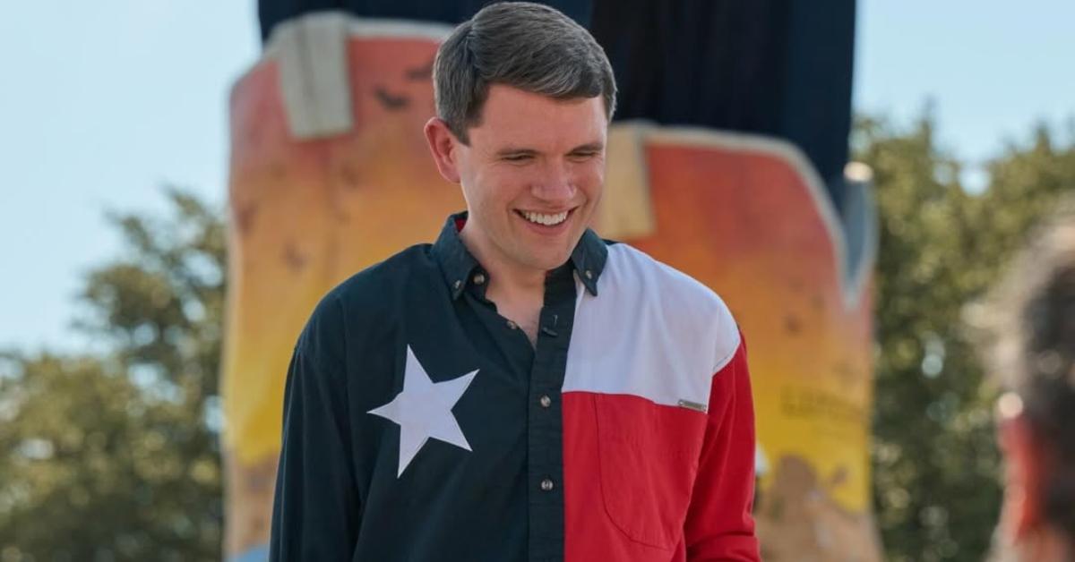 James Talarico at a Texas speaking event for his campaign.
