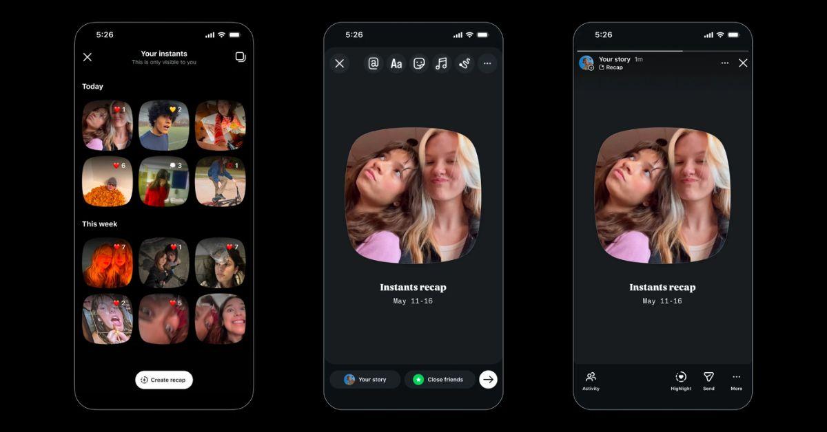 The features of Instagram Instants.
