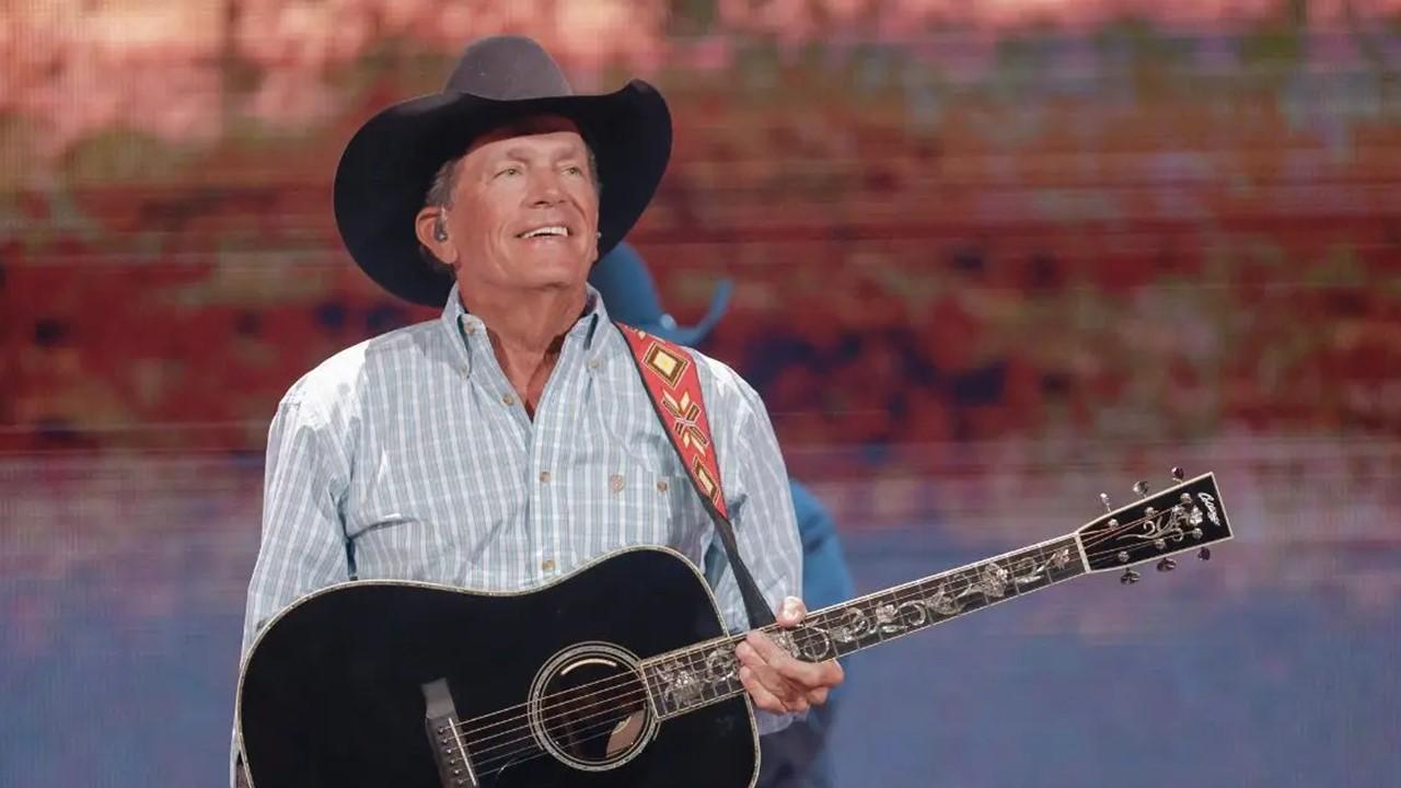  George Strait performs during the 2021 iHeartCountry Festival